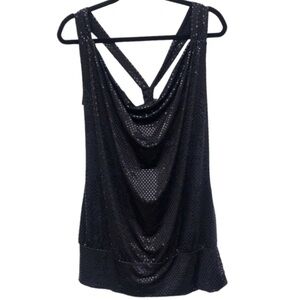 Fresh of LA disco sequins racer back top 3X